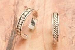 Artie Yellowhorse Sterling Silver Hoop Earrings